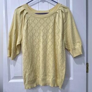 Ally Mae Yellow Short Sleeve Sweater